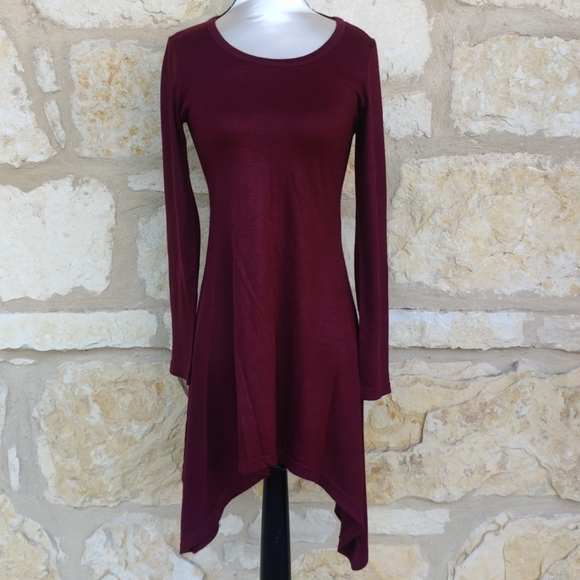 DaBLJU Long Sleeved Marron Mini Dress - Picture 1 of 4
